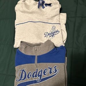 PINK Dodgers sweaters.